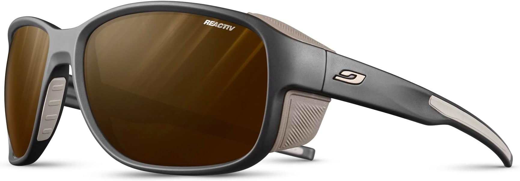 Julbo Monterosa 2 Glacier Glasses for Men & Women w/Removable Side Shields for Hiking, Snow/Glare - 100% UV Protection
