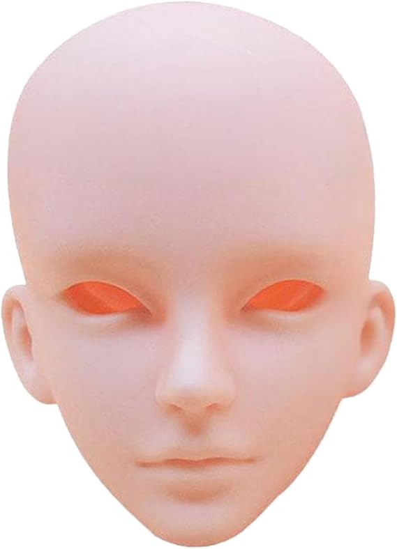 1/3 BJD Doll Head, Single Head, Bald, for 60 Cm Height, 3D Face Ups, Enthusiast Collection, BJD Make Up Without Make-Up, DIY Toy Dolls, Openable Cover