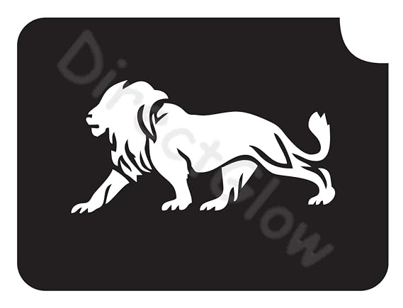Lion 1008 Body Art Glitter Makeup Tattoo Stencil- 5 Pack