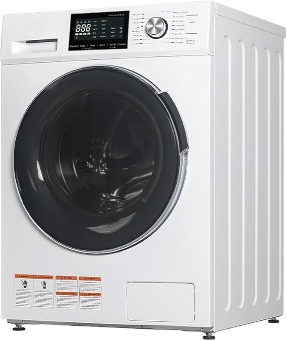 2.7 Cu.Ft All-in-One Washer and Dryer Combo, 24" Front Load Ventless Washer Dryer with 26.5 Lbs Loading Capacity, Compact Size, LED Display, Child Lock, White