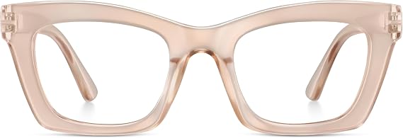 Reading Glasses for Women - Stylish Blue Light Blocking Glasses Square Readers with Spring Hinge