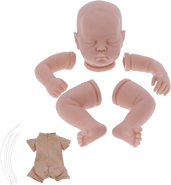 19 Inch Unpainted Reborn Doll Kit Jnfinished Baby Doll Mold Parts Set