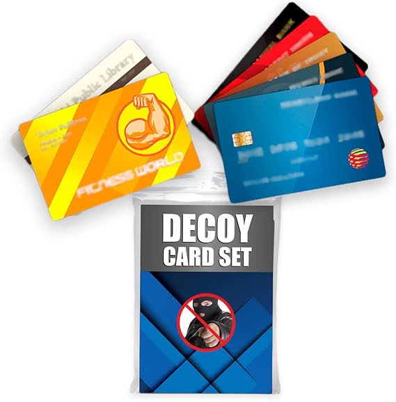 Anti-Theft Travel Wallet Decoy Cards 6 Fake Credit Cards Pickpocket Protection