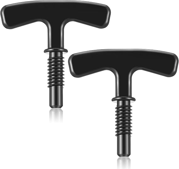 Lasnten 2 Pack Remover for Drain Covers Drain T Puller Shower Drain Removal Tool Drain Gunk Remover Tool Pipe Puller Black Drain Key for Easy Shower Drain Cleaning Bathroom Sink