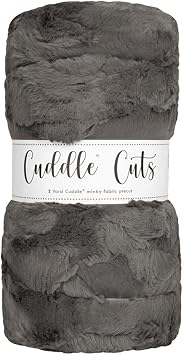 Luxe Cuddle Cut Fabric, Size 2 Yard, Color Charcoal