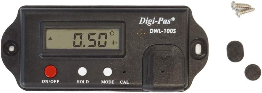 Digi-Pas Mini Digital Level MODULE - DWL-100S 0.1 degree, Angle Gauge with 2 screw holes