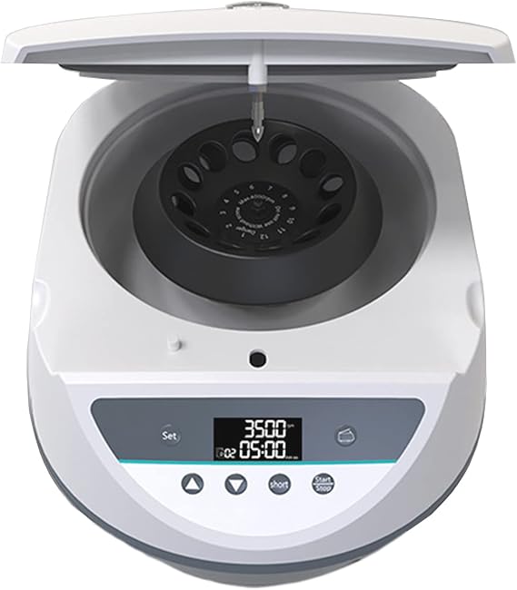 Plasma Centrifuge Lab Digital Benchtop Centrifuge Machine Beauty Centrifuges, 500-4000rpm/min,12X10ml Tube, Large Capacity LCD Display for Blood/Serum/Plasma/Fat Separate