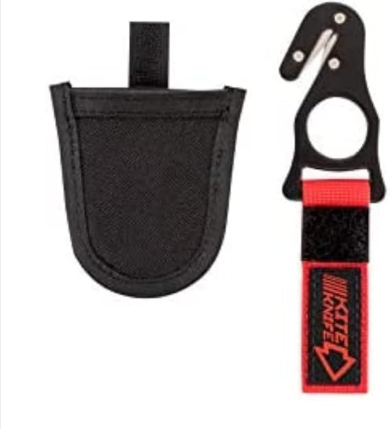 haihong Harnesses Kite Hook Safety-Knives Paragliding Skydiving with Pocket 2020 Red/Black sk16