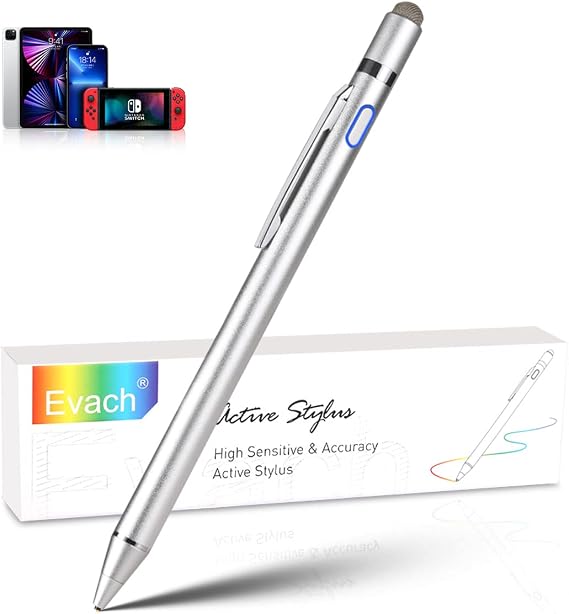 Stylus Pen for Samsung Galaxy Tab A11+ A9 A8 A7 | Digital Pencil with Magnetic Fabric Cap 2 in 1,Good for Drawing,Pencil for Samsung Galaxy Tab A11 A9 A8 A7,Grey