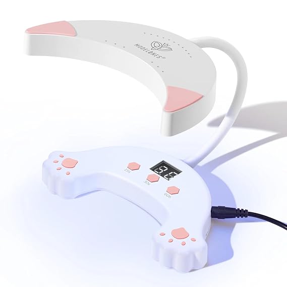 modelones UV Light for Gel Nails, Gooseneck UV LED Nail Lamp White