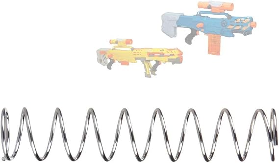 WORKER Spring Upgrade Kit Silver Metal for N-Strike Longshot CS-6 / Zombie Strike ZED Squad Longshot CS-12 Blaster Modify Toy (22 KG)