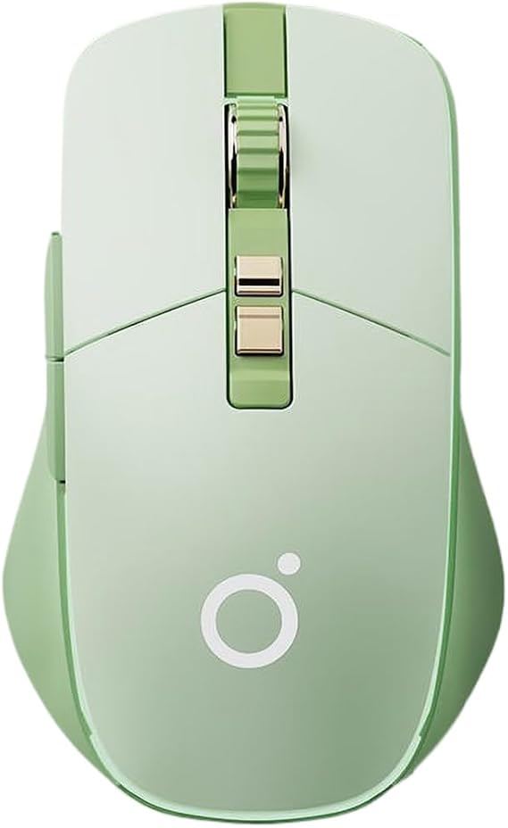 Wireless Gaming Mouse 2.4G/BT/USB-C, Silent Buttons, Matcha Green