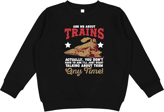 inktastic Model Trains Steam Trains Youth Sweatshirt