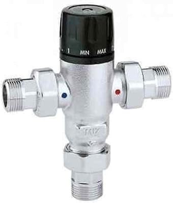 Caleffi 521503 Thermal Mixer 34 Inch with Check Valves at Input