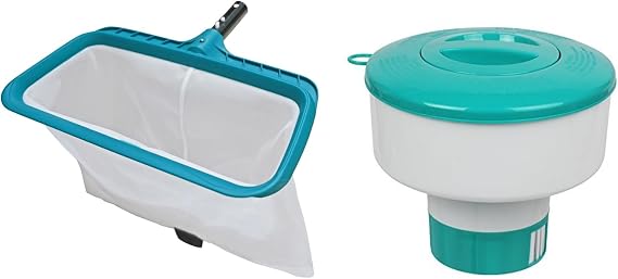 POOLWHALE Pool Dispenser with Fine Mesh Pool Net