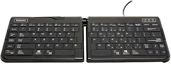 Goldtouch GTP-0044 Go!2 Mobile Keyboard, Portable Foldable Travel Keyboard with USB , Black