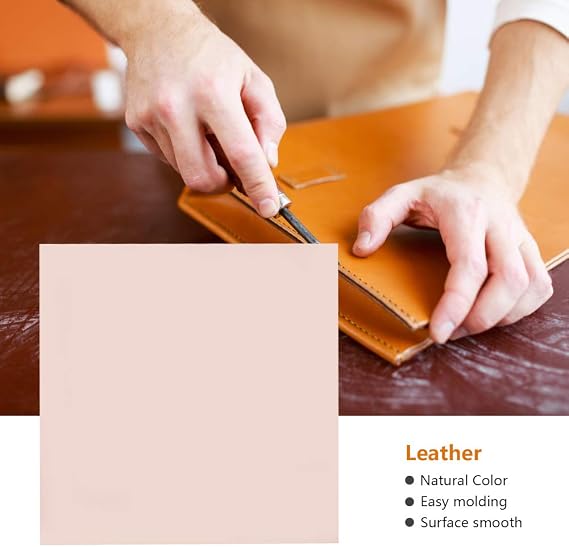 Handmade Tanned Vegetable Leather Hide Vegetable Tanned Leather for Tools, Carving, Dyeing Material for Crafts and Hobby Tanned Cow Leather