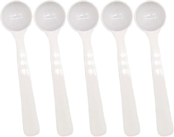 5 Pcs 2ml/1g Micro Measuring Scoop Plastic Measuring Spoons Long Handle Teaspoon for Kitchen Cooking Baking Measurement Tool