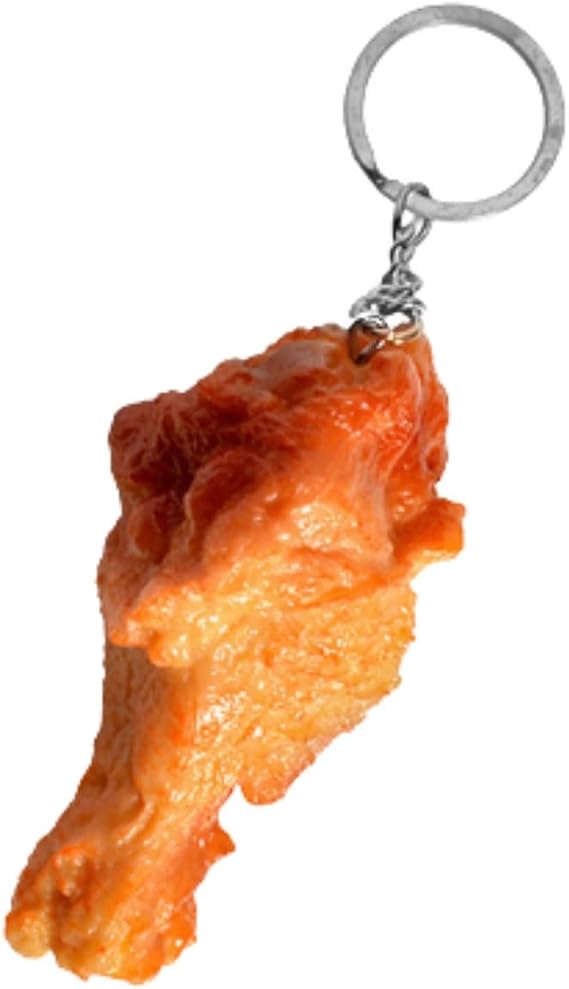 KIFEDSLJ Fried Chicken Leg Nuggets Wing Keychain Imitation Food French Fries Keyring for Handbag Purse Car Accessories