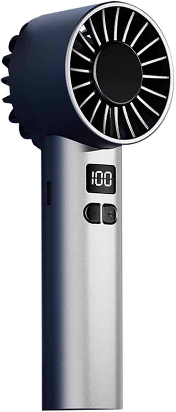 Mini Fans, Lightweight Adjustable Usb Rechargeable Rechargeable Fan with Led Digital Display,High-Speed Powerful Portable Portable Handheld Fan for Hiking Traveling Vacation Outdoor