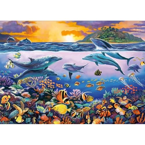 Wonder Forge Underwater Frolic 1000 Piece Jigsaw Puzzle for Adults | Unique, Perfectly-Fitting Pieces | Fun, Vibrant Imagery |