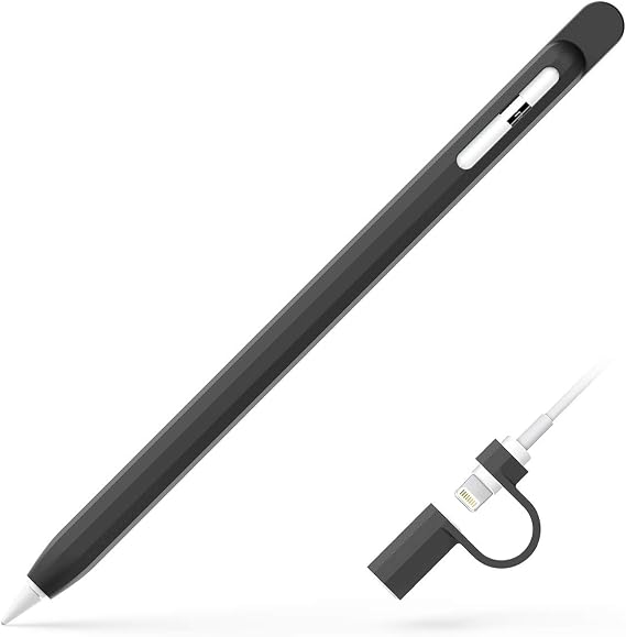 UPPERCASE Designs NimbleSleeve Premium Silicone Case Holder Protective Cover Sleeve Compatible with iPad Apple Pencil 1st Generation Only (Black)