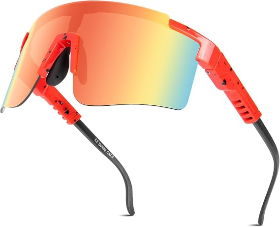 ROIBEAO Professional Cycling Glasses for Men Women, Sports Sunglasses UV Protection for Baseball Cycling Running Driving Glof