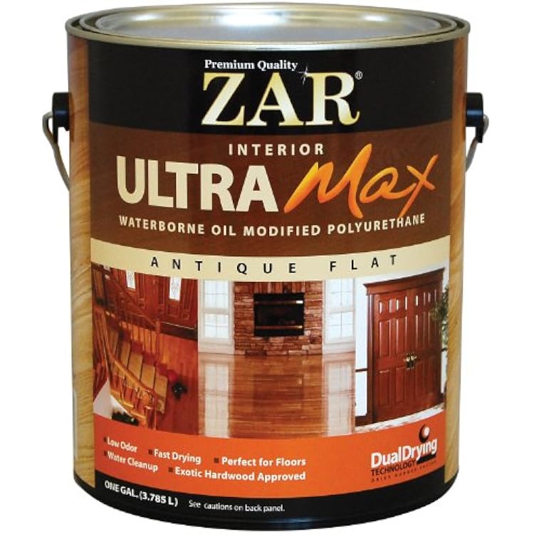 Zar 36413 1 Gallon Antique Flat Waterborne Oil Modified Polyurethane