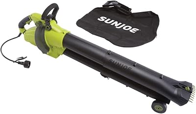 Sun Joe SBJ702E 13-Amp, 250-Mph 3-In-1 Outdoor Electric VacuumMulcherBlower, Variable Speed, Telescoping Frame, Leaf Grabbing Teeth