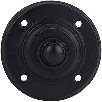 A29 Black Powder Coat Wired Doorbell Button 2 38 x 2 38 Vintage Style Cast Iron Construction with Recess Mount Antique Finish, Compatible with Two-Wire Chimes, Weatherproof, DIY Installation