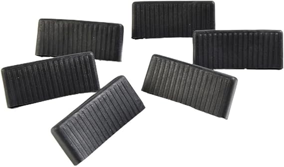 6 Pack Center Side Bed Slat Cap Holders Black Plastic End Cap Replacement Parts for Wooden Day Bunk Bed Base 65mm Width