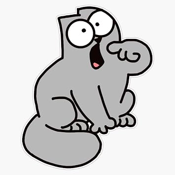 Simon Cat Bumper Sticker Vinyl Decal 5"