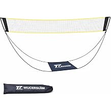 Portable Foldable Badminton Net for Badminton, Tennis, and Volleyball – Sturdy frame, easy to assemble,  with a net bag, suitable for indoor and outdoor sports, quick to set up