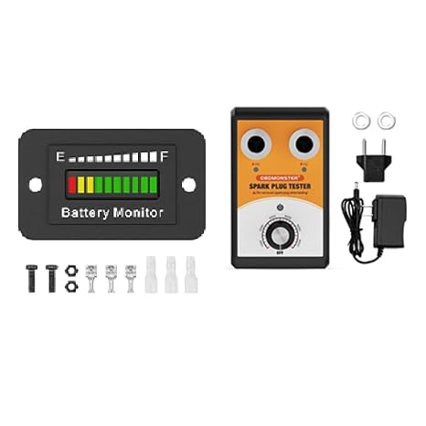 LED Golf Cart Battery Meter+Spark Plug Tester