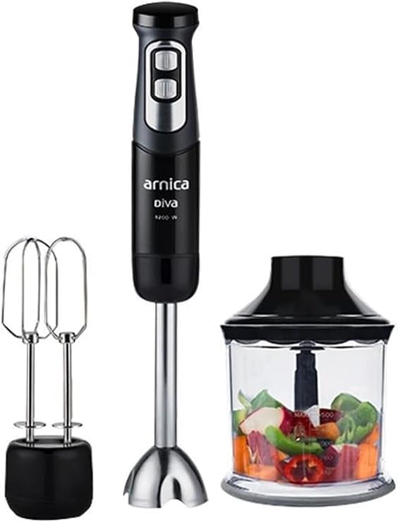 Arnica GH21595 Diva Hand Blender Set Black