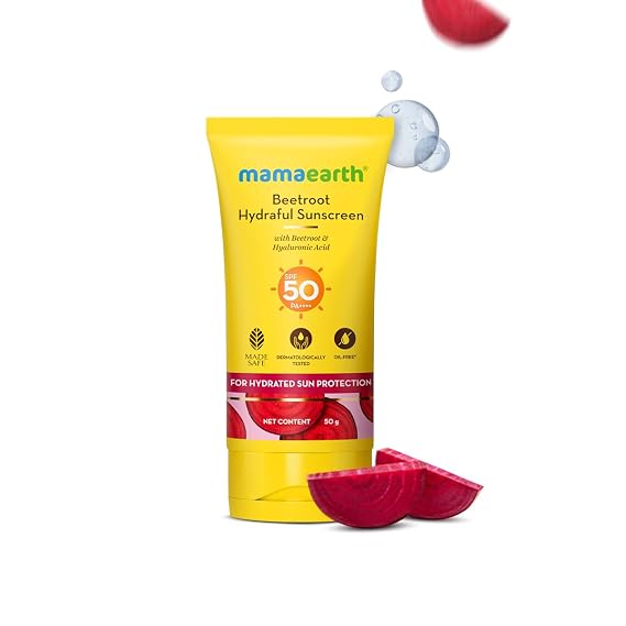Hydraful Beetroot Sunscreen by Mamaearth 50gm