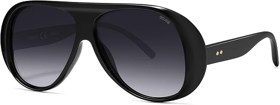 SOJOS Retro Polarized Oversized 90s Aviator Sunglasses Womens Men Trendy Vintage Square Shades SJ2661