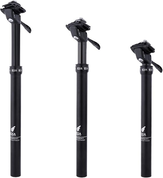 EXA Form Upgraded Speed Up 27.2mm/30.9mm/31.6mm Cable-Less Hydraulic Dropper Seatpost, 100mm/120mm/125mm/150mm Travel Dropper Post for MTB/E-Bike/Road Bike