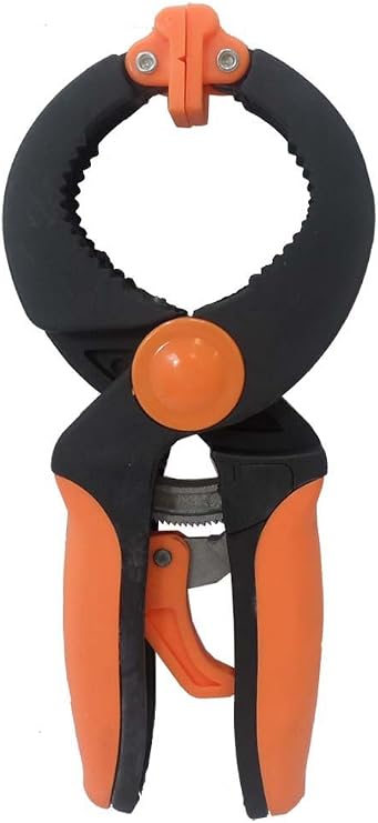 8" (20.3 cm) Ratchet Spring Clamp | Textured Pivoting Tips | Quick Release Trigger | Durable Plastic | Versatile & User-Friendly Design