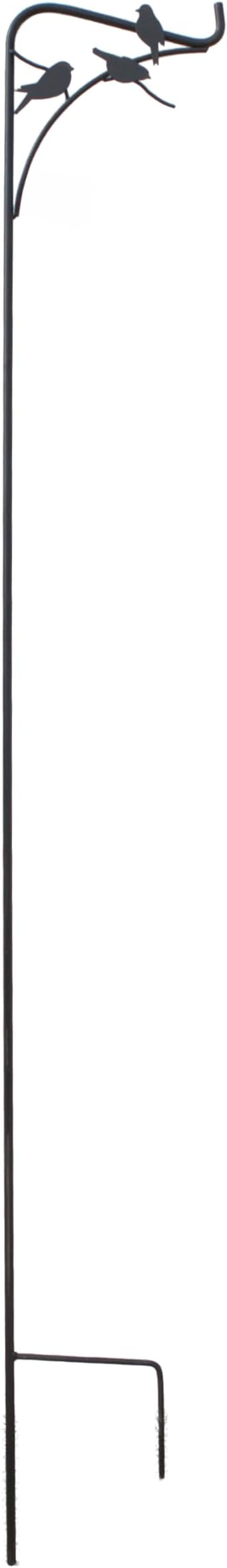 Panacea Perching Birds Single Shepherd Hook, 84-Inch, Black