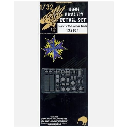 HGW 132104 132 Fokker D.VII Set Photo-Etched Set for Wingnut Wings, Small