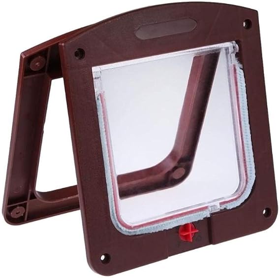 Pet Door Small Pet Gate Door Kit Cat Door Cat Flap Door With 4 Way Lock Security Flap Door For Dog Cat Kitten 2Pcs A