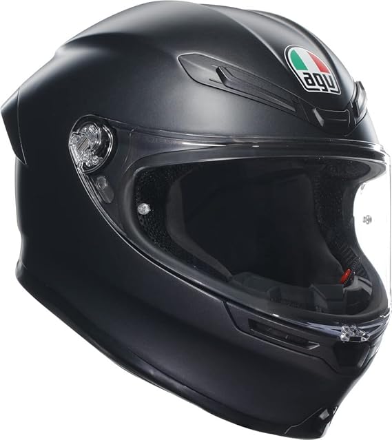 AGV K6 S Full Face Helmet ECE 22.06 Motorcycle Helmet for Glasses Wearers Carbon Aramid Shell Pinlock Max Vision Visor Sport Touring