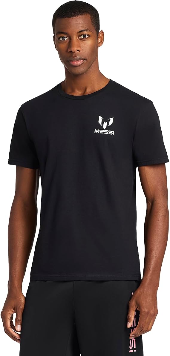 Messi Men's Tribute Tee, Short Sleeve T-Shirt, 100% Cotton | Standard Fit with Graphic