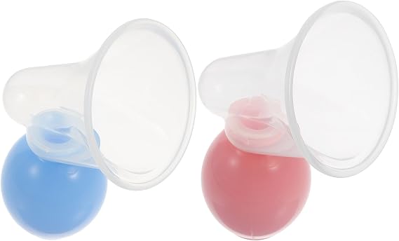 Manual Breast Milk Pump Breastfeeding Suction Pump for New Mothers Portable 2pcs Set with Soft Silicone Flanges for Comfortable Milk Expression