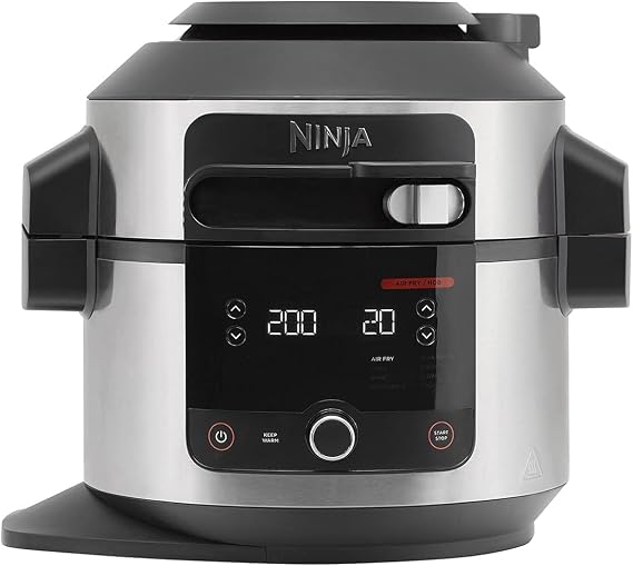 Ninja Foodi 11-in-1 6L SmartLid Multi-Cooker, Stainless Steel/Black OL550UK