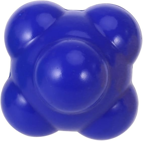 Hexagonal Agility Training Ball for Baseball Reaction and Hand Eye Coordination Improvement Medium Difficulty Yellow Silicone Six Sided Reflex Trainer for Sports Skills Development