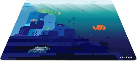 Ozobot Challenge Mat - Coding for Kids Ages 6+ | STEM | Ocean Explorer | Visual block coding play mat compatible with Ozobot Evo & Bit robots - builds logic, sequencing & problem-solving skills