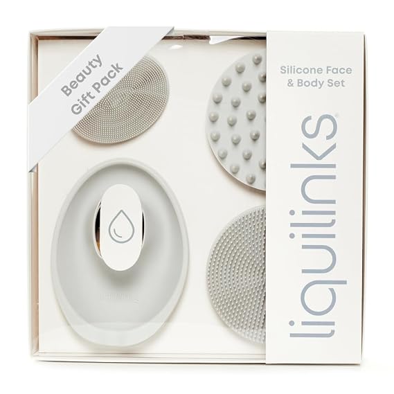 Beauty Gift Set - Silicone Spa Kit for Face & Body (Dove Grey)