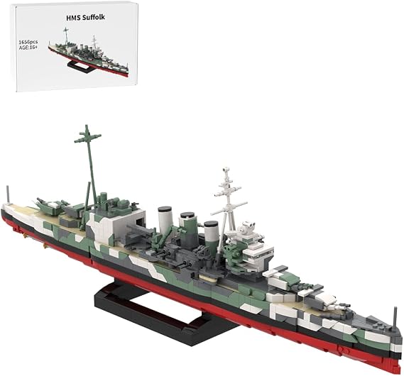1/300 HMS Suffolk Heavy Cruiser Building Blocks